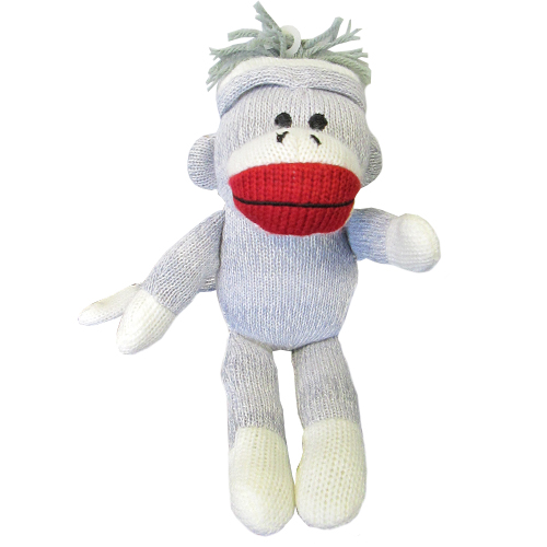 grey stuffed monkey